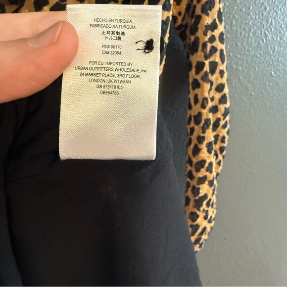 Free People Frenchi Leopard Wrap Mini Dress Size XS - Picture 8 of 8